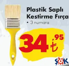 İZMİR FIRÇA PLASTİK SAPLI KESTİRME FIRÇA 3 NUMARA